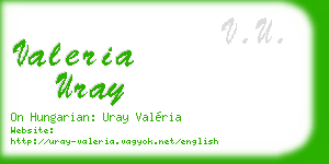valeria uray business card